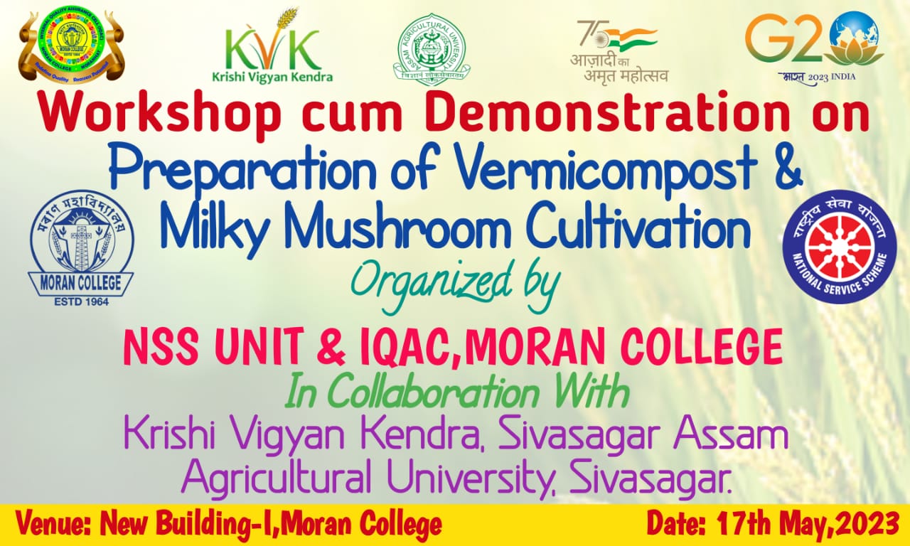 Workshop cum Demonstration on Preparation of Vermicompost & Milky Mushroom Cultivation (17th May, 2023)
