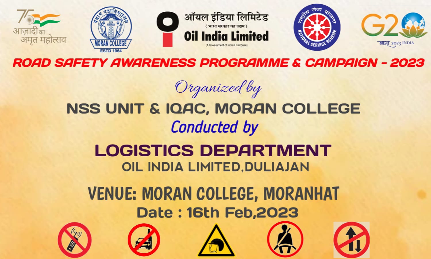 Road Safety Awareness Programme & Camping