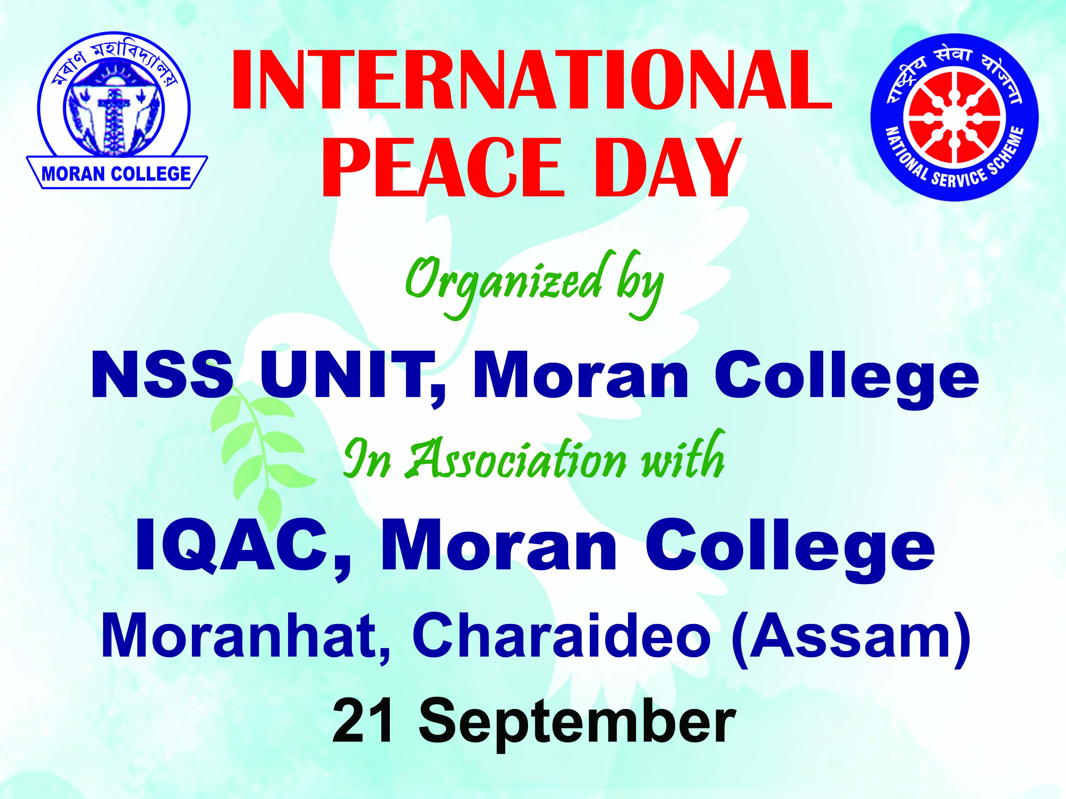 International Peace Day Celebration (Date- 21/09/2022)